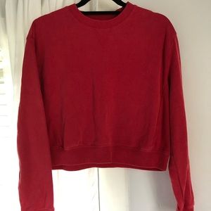 LA Hearts red cropped pull over